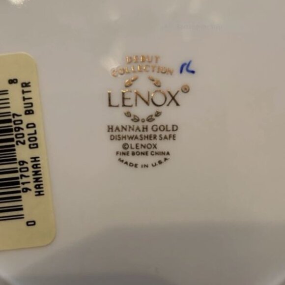 Lenox Hannah Gold 6 1/2" Bread Butter Plate set of 4 - Picture 4 of 5